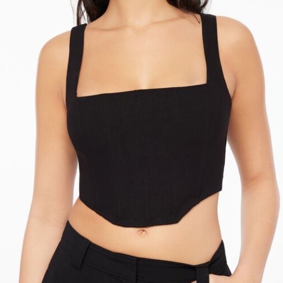Dynamite Saige Square Neck Corset Top | Black | Size XS - Picture 1 of 7